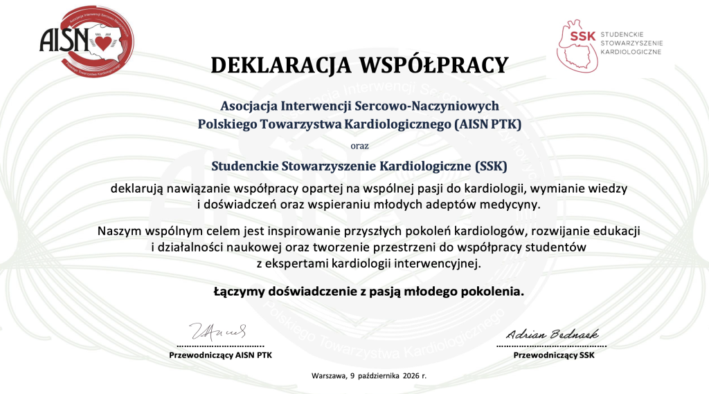AISN rozpoczyna współpracę ze Studenckim Stowarzyszeniem Kardiologicznym